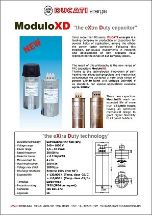 Ducati XD series capacitors product brief